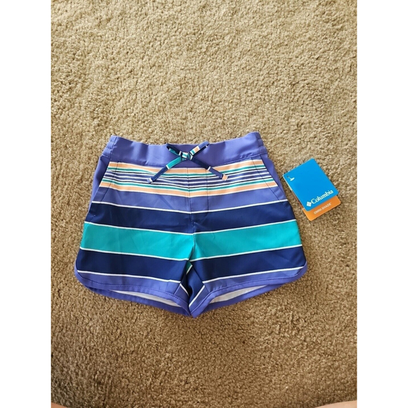 Columbia Omni-Shade 50 UPF Sandy Shores Girl's Board Shorts Size XS - Picture 1 of 5